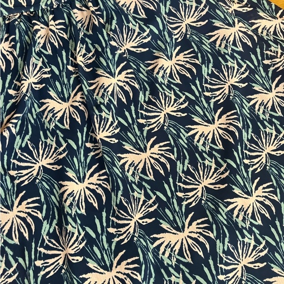 Madewell Floral Ruffle-Sleeve Midi Dress in Oasis Palms Navy size M Boho - Picture 12 of 16